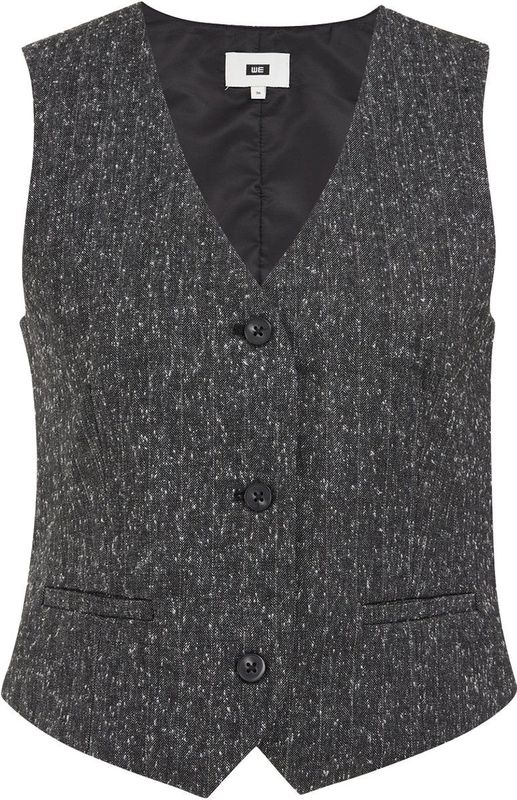 WE Fashion - Slim Fit Gilet - Speckleprint - V-hals