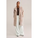 WE Fashion - Fluffy Jas - Beige - Dames