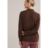 WE Fashion - Blouse - Oudroze - Rechtvallende Pasvorm - Lange Mouwen