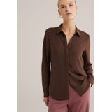 WE Fashion - Blouse - Oudroze - Rechtvallende Pasvorm - Lange Mouwen
