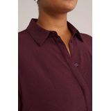 WE Fashion - Blouse - Donkerrood - Rechtvallend Model - Lange Mouwen