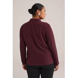 WE Fashion - Blouse - Donkerrood - Rechtvallend Model - Lange Mouwen