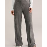 WE Fashion - Straight Regular Waist Broek - Zwart