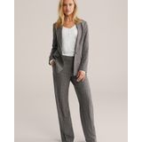 WE Fashion - Straight Regular Waist Broek - Zwart