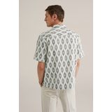 WE Fashion - Heren Regular Fit Overhemd - Ecru - Katoen