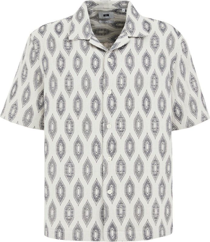 WE Fashion - Heren Regular Fit Overhemd - Ecru - Katoen