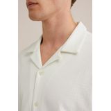 WE Fashion - Heren Overhemd - Gebroken Wit - Seersucker - Regular Fit