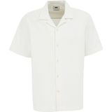 WE Fashion - Heren Overhemd - Gebroken Wit - Seersucker - Regular Fit