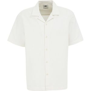 WE Fashion - Heren Overhemd - Gebroken Wit - Seersucker - Regular Fit