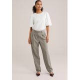 WE Fashion - Straight Regular Waist Pantalon - Beige