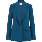 WE Fashion - Dames Blazer - Petrol - Slim Fit
