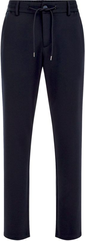 WE Fashion - Tapered Fit Pantalon - Donkerblauw - Met Stretch