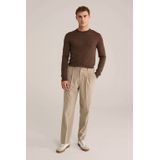 WE Fashion - Heren Loose Fit Pantalon - Met Rechte Pijpen - Zwart