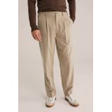 WE Fashion - Heren Loose Fit Pantalon - Met Rechte Pijpen - Zwart