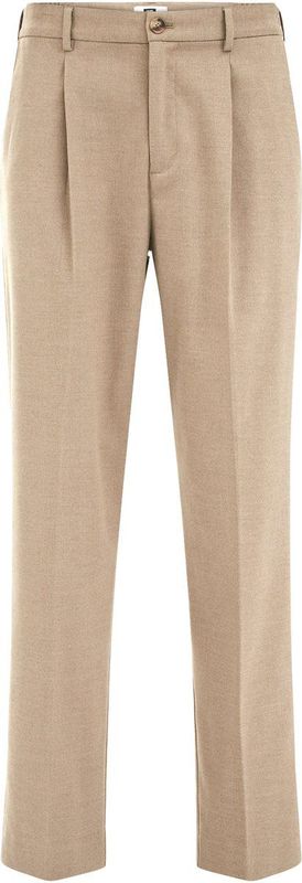 WE Fashion - Heren Loose Fit Pantalon - Met Rechte Pijpen - Zwart