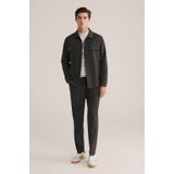 WE Fashion - Heren Loose Fit Pantalon - Met Rechte Pijpen - Zwart