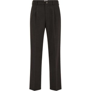 WE Fashion - Heren Loose Fit Pantalon - Met Rechte Pijpen - Zwart