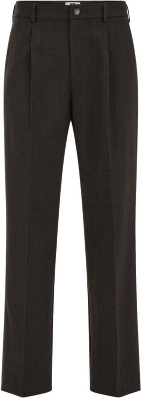WE Fashion - Heren Loose Fit Pantalon - Met Rechte Pijpen - Zwart