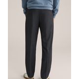 WE Fashion - Heren Loose Fit Pantalon - Met Rechte Pijpen - Zwart