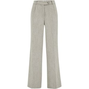 WE Fashion - Wide Leg Pantalon - Met Structuur