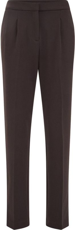 WE Fashion - Dames Tapered fit pantalon - Donkerbruin -  Maat: 32