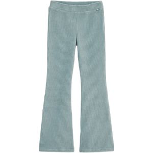 WE Fashion - Flared Legging - IJsblauw - Velvet