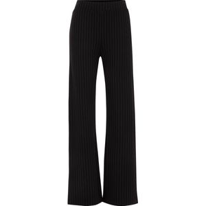 WE Fashion - Straight Regular Waist Broek - Zwart