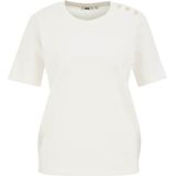 WE Fashion - Dames T-shirt - Gebroken Wit - Regular Fit - Katoen