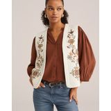 WE Fashion - Gilet - Met Borduursels - Regular Fit - V-hals