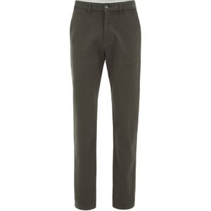 WE Fashion - Slim Chino - Donkergroen - Herenbroek - Katoen met Elastaan