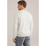 Fundamentals - Heren Regular Fit Fijngebreide Polo - Witgoud - Katoen