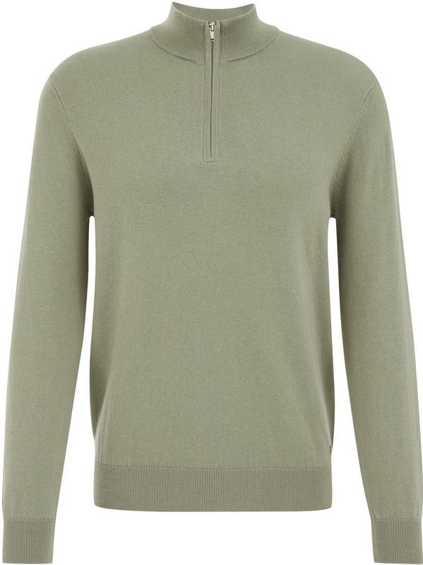 WE Fashion - Heren Trui - Slim Fit - Katoen Blend - Met Rits