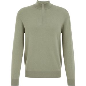 WE Fashion - Heren Trui - Slim Fit - Katoen Blend - Met Rits