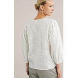 WE Fashion - Curve - Gebreide Top - Gebroken Wit - Regular Fit