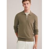 WE Fashion - Slim Fit Trui - Katoenmix - Met Rits