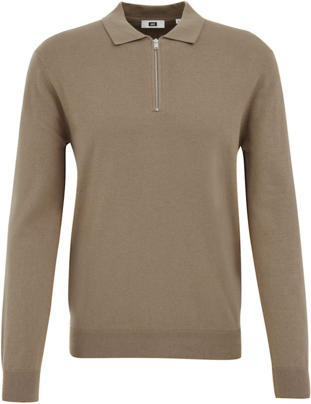 WE Fashion - Slim Fit Trui - Katoenmix - Met Rits