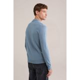 WE Fashion - Slim Fit Trui - Grijsblauw - Katoen