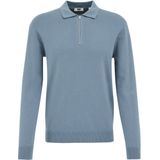 WE Fashion - Slim Fit Trui - Grijsblauw - Katoen