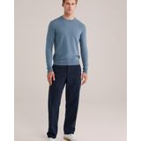 Fundamentals - Slim Fit - Fijngebreide Trui - Pastelblauw - Katoenmix