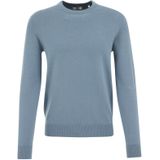 Fundamentals - Slim Fit - Fijngebreide Trui - Pastelblauw - Katoenmix