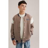 WE Fashion - Tussenjas - Beige - Bomberjack - Licht Gevoerd - Color-Blocking