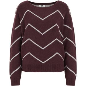 WE Fashion - Gebreide Trui - Donkerrood