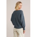 WE Fashion - Trui - Petrol - Losse Pasvorm - Lange Mouw