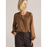 WE Fashion - Blouse - Ombergrijs - Klassieke Blouse - Lange Mouw