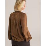WE Fashion - Blouse - Ombregrijs - Klassieke Blouse - Lange Mouw