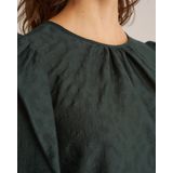 WE Fashion - Blousetop - Donkergroen - Lange Mouwen - Ronde Hals