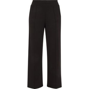 WE Fashion - Curve - Jersey Broek - Zwart - Regular Fit - Plus Size Maat 50