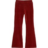 WE Fashion - Flared Legging - Donkerrood - Velvet - Regular Fit