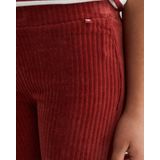 WE Fashion - Flared Legging - Donkerrood - Velvet - Regular Fit