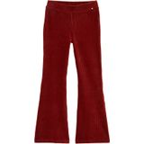 WE Fashion - Flared Legging - Donkerrood - Velvet - Regular Fit